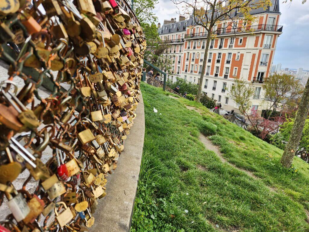 bridge with locks in paris